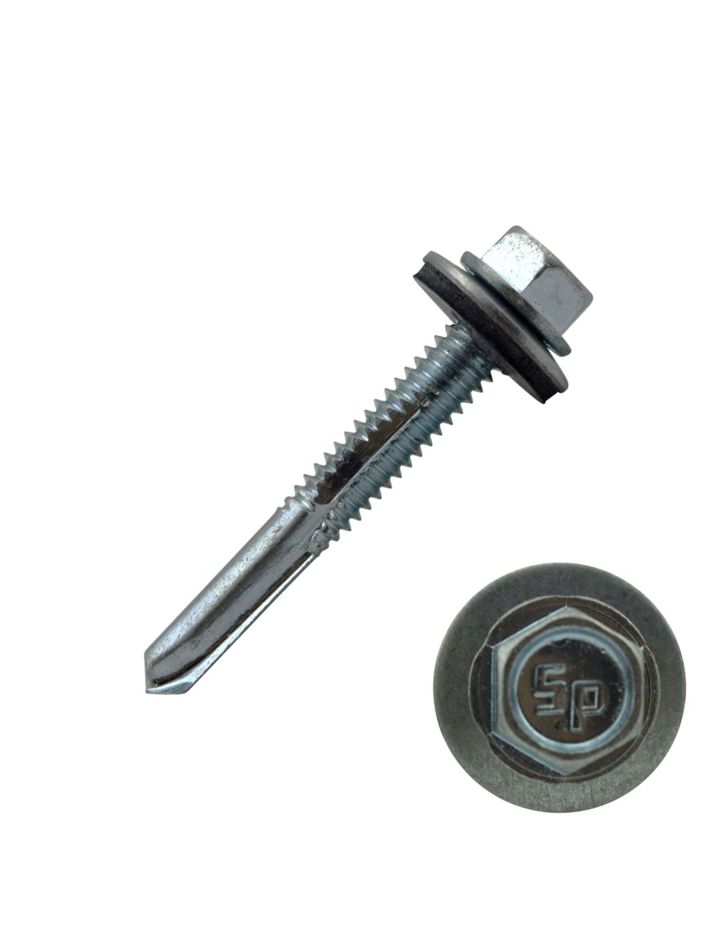 #10 x 1.5in Hex Head Washer Screw - Masonry Tools & Supplies